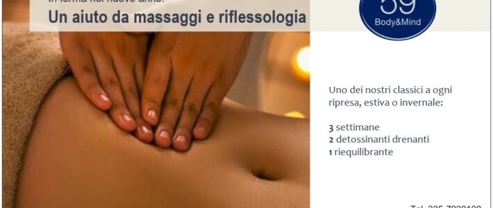 In forma dopo le feste e propositi per l’anno nuovo: un aiuto da massaggi, linfodrenaggio, riflessologia In forma dopo le feste